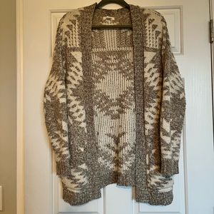 Garage Cream & Beige Aztec Cardigan